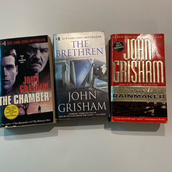 John Grisham Other - 3 John Grisham Paperback Novels Books The Chamber The Rainmaker The Brethren